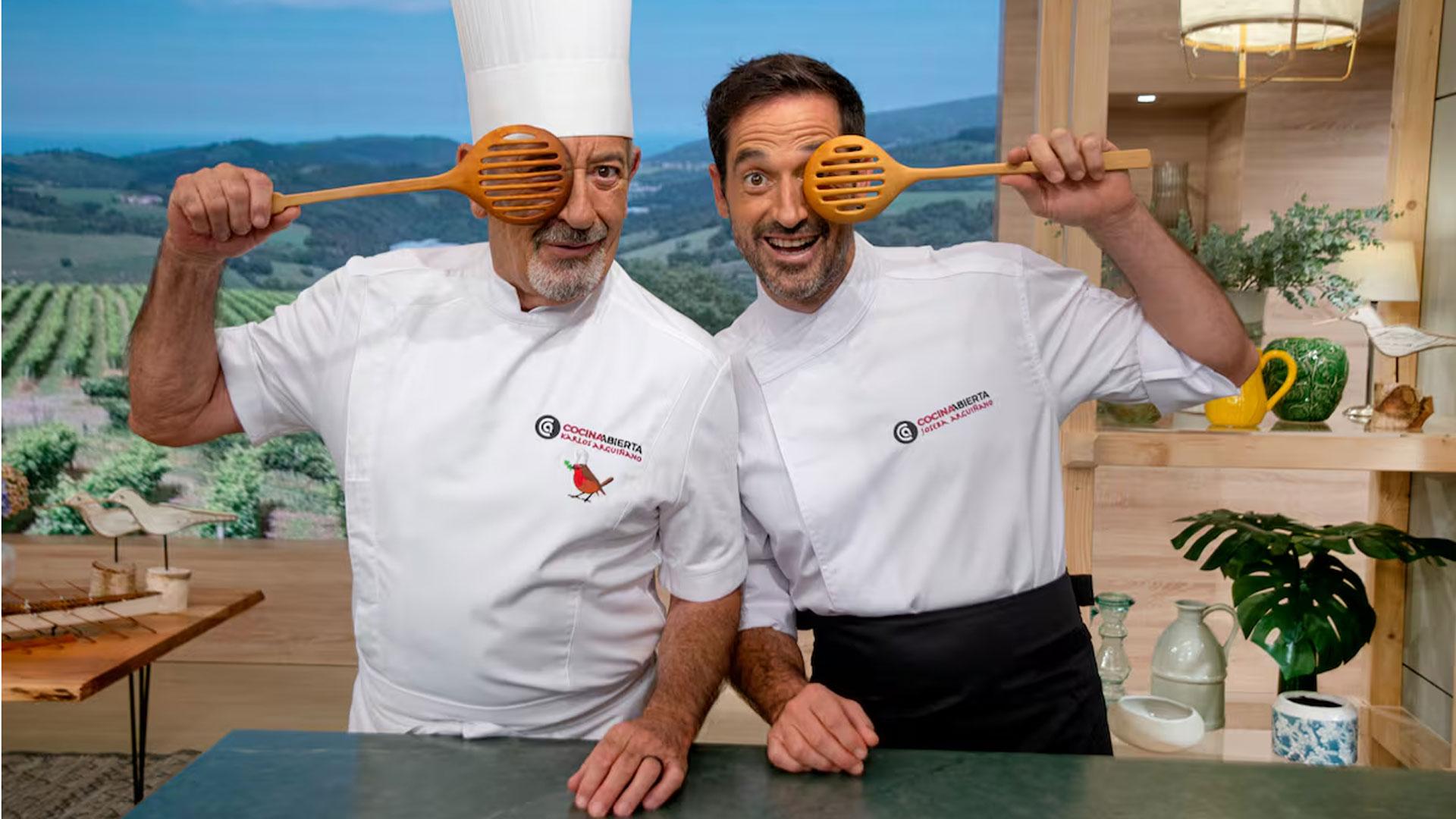 Karlos y Joseba Arguiñano, en el programa 'Cocina abierta de Karlos Arguiñano'