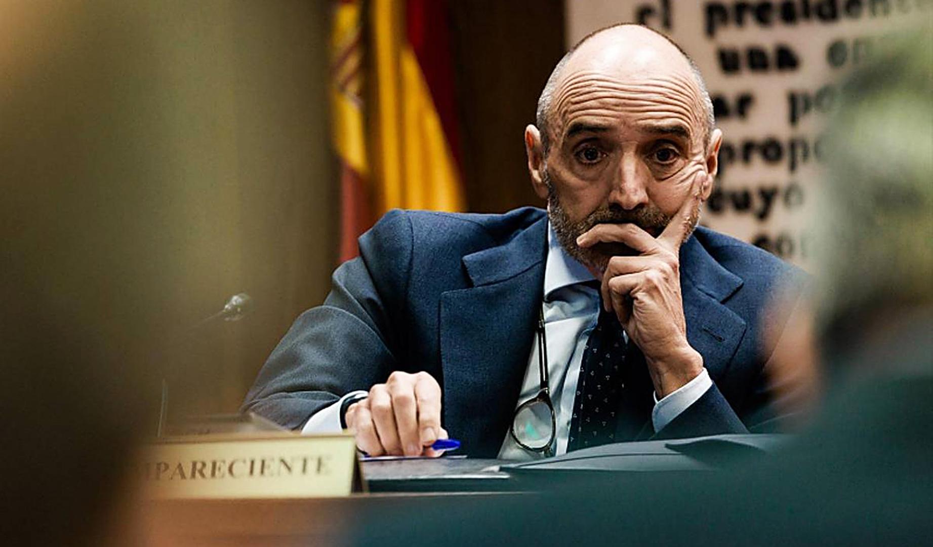Julio Martínez, el pasado abril, en la comisión del investigación del ‘caso Koldo’ en el Senado