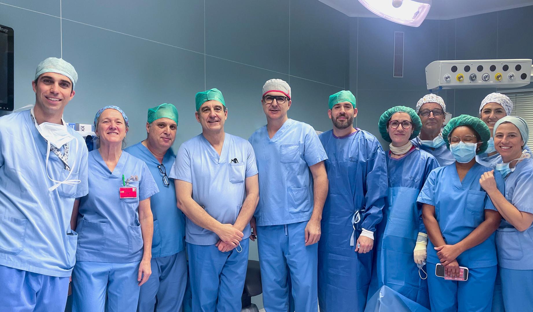El equipo quirúrgico (ORL y enfermería) responsables del diagnóstico e intervención