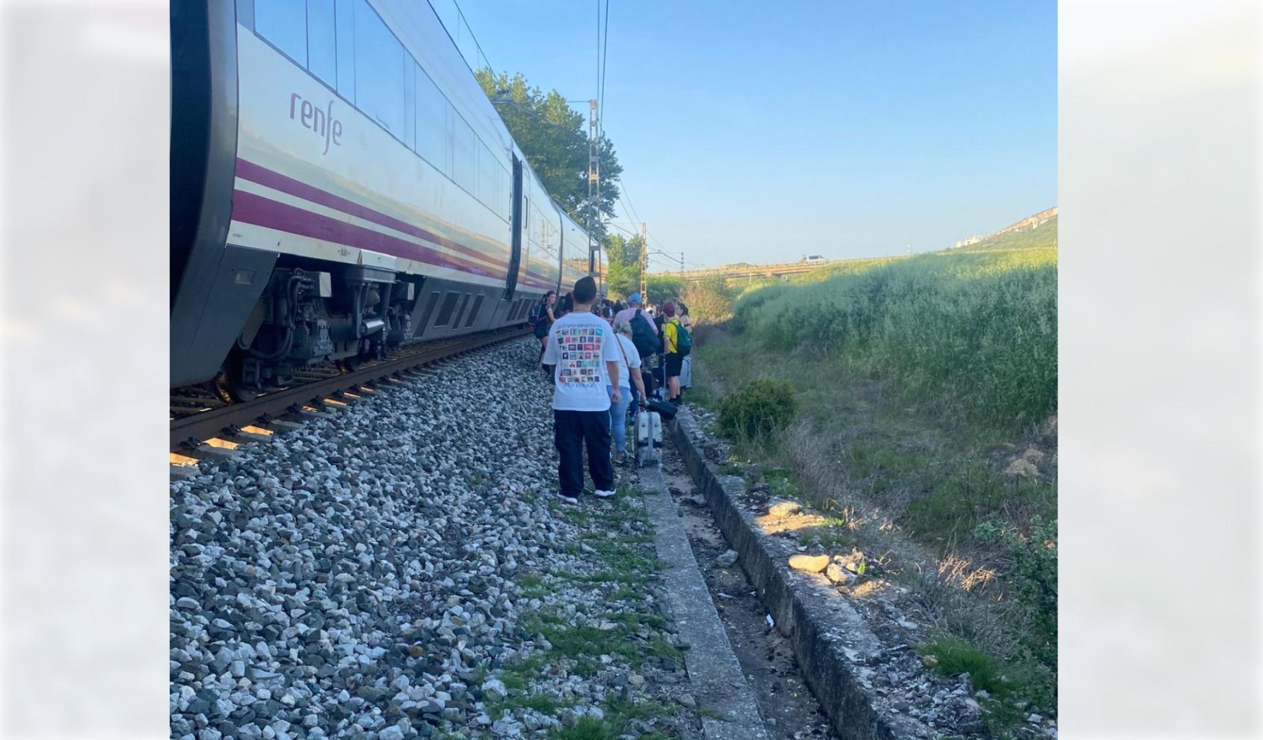 Imagen tomada en el tren afectado en El Carrascal