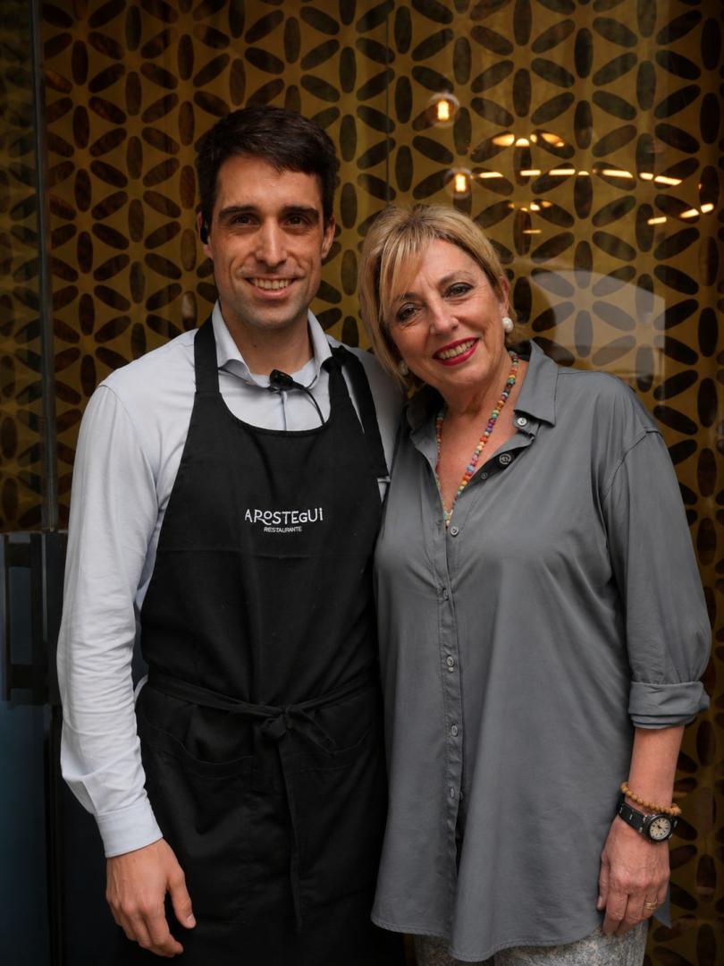 Elena Aróstegui y su yerno Pedro Casado