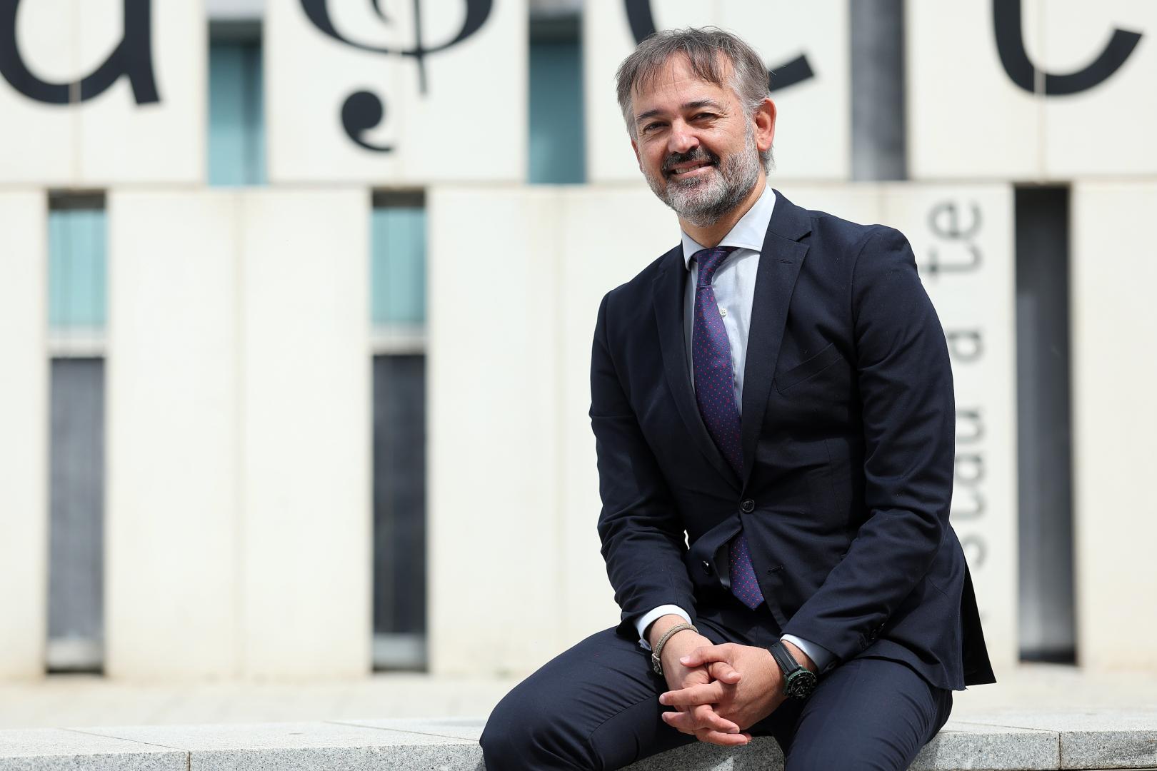 José Ignacio Díaz Lucas, fotografiado en el barrio pamplonés de Mendebaldea