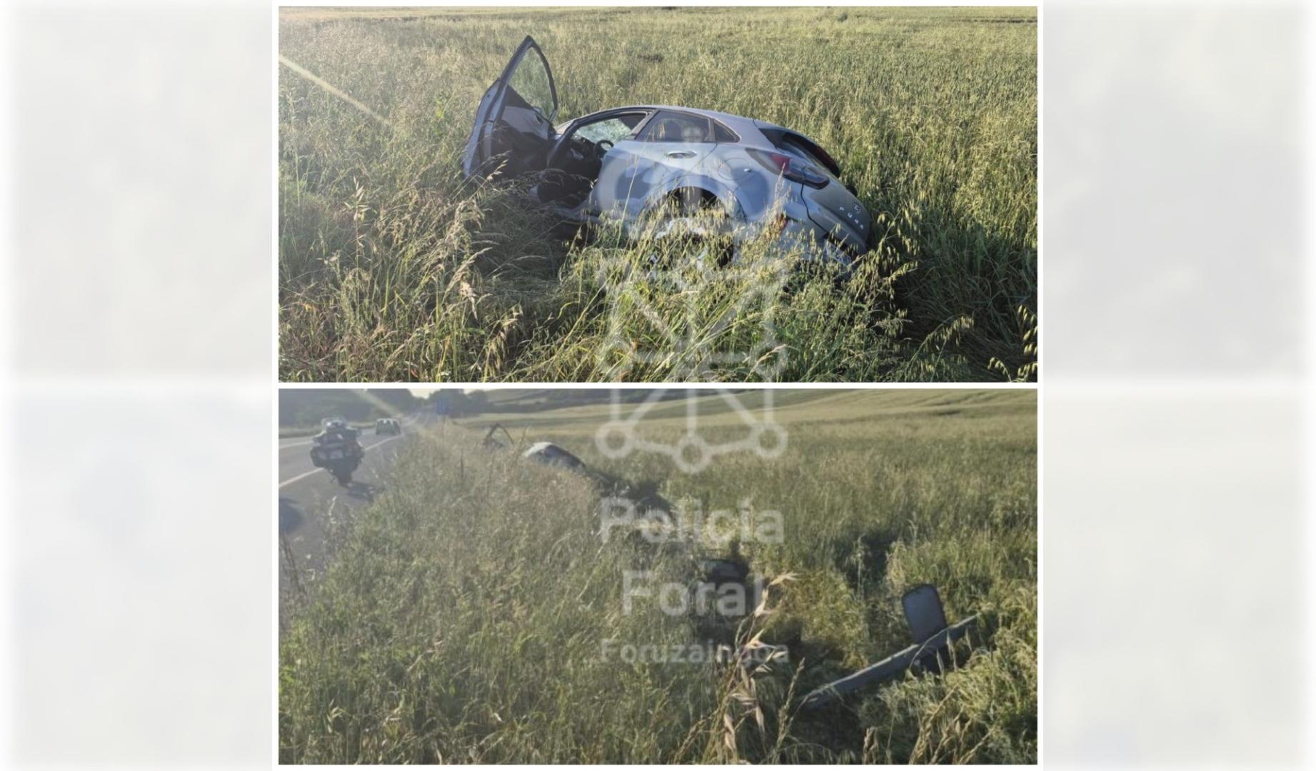 Imagen del vehículo accidentado