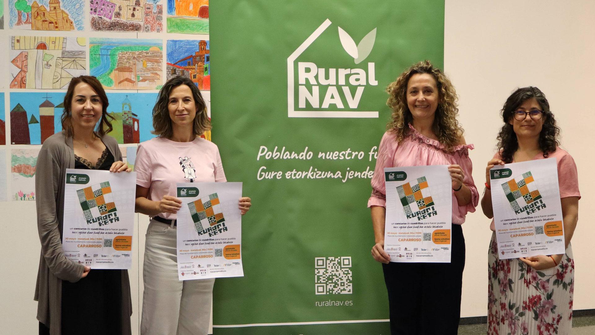 Representantes del Consorcio, el Servicio Social de Base y el Ayuntamiento de Caparroso presentaron ayer la fiesta