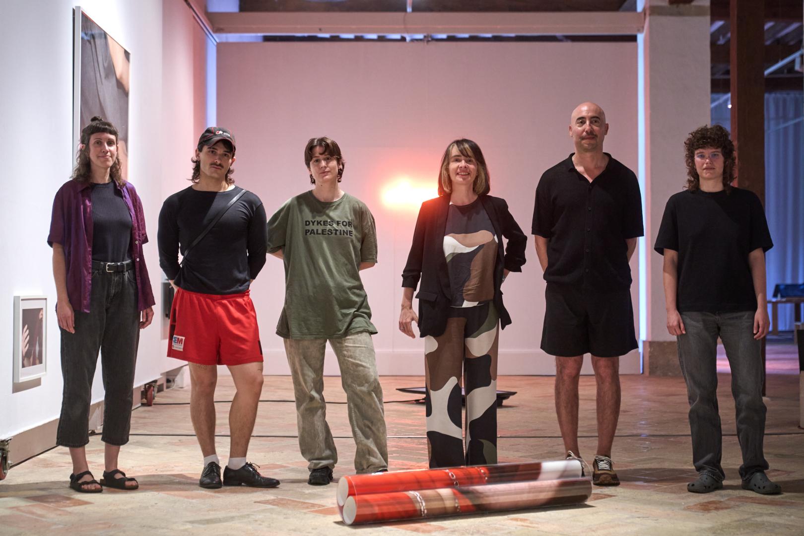 De izda a dcha: Itsaso Iribarren, Andrea Muniáin, Maite Redondo Gaztelu, Maider Garayo Urabayen, Jaime Remírez de Ganuza Garrido y Germán de la Riva. Faltó Carlos Irijalba