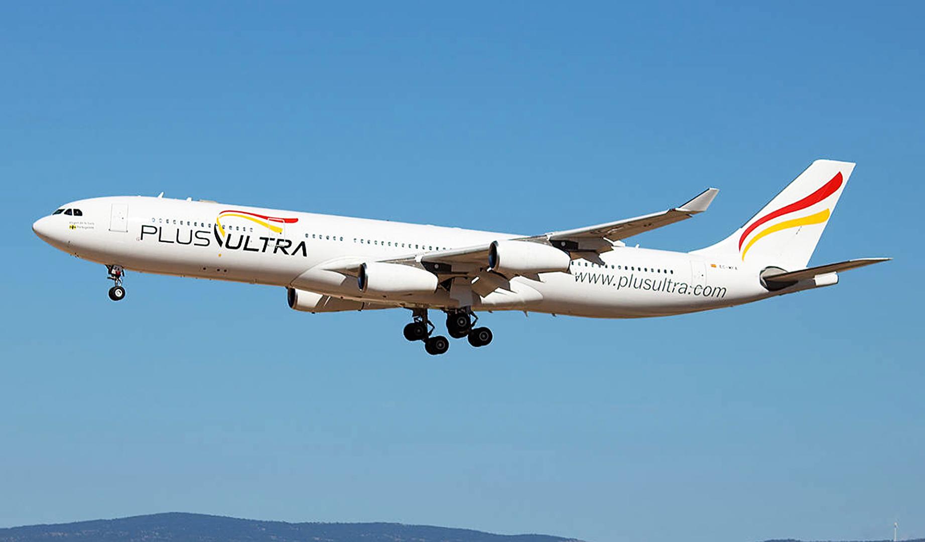 Un avión de la compañía Plus Ultra, de capital venezolano