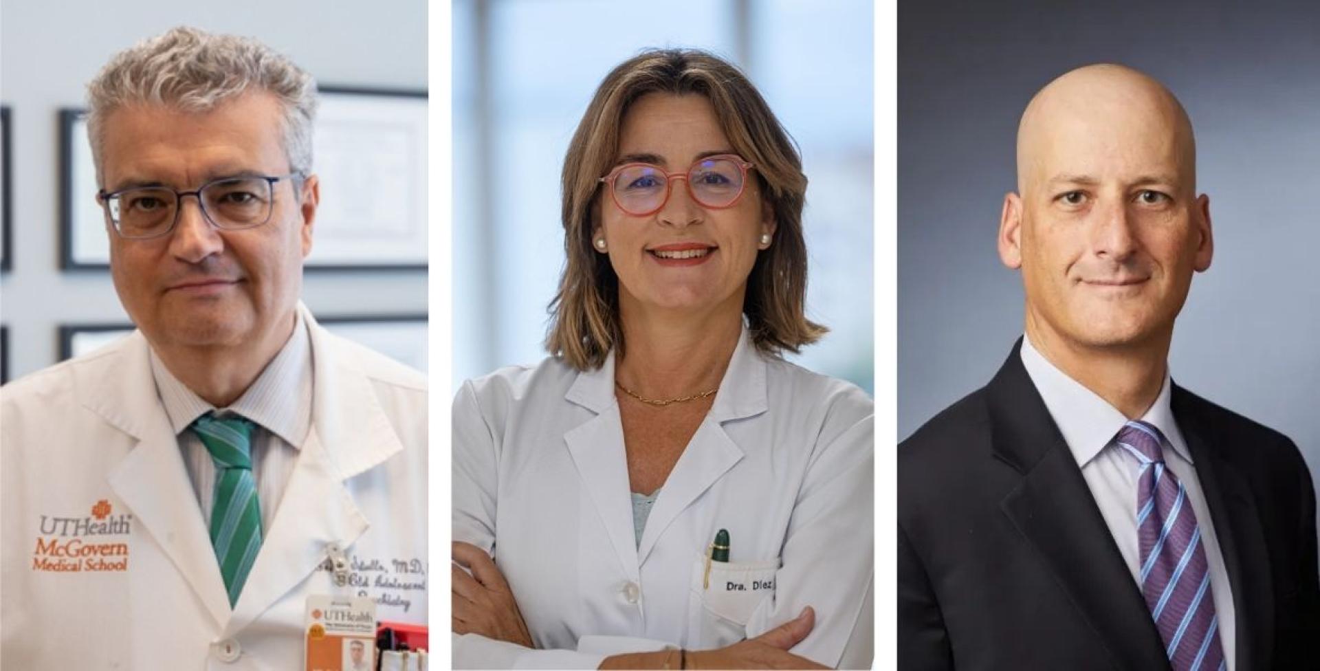 De izquierda a derecha, el doctor César Soutullo, la doctora Azucena Díez y el doctor Andrés Martín.