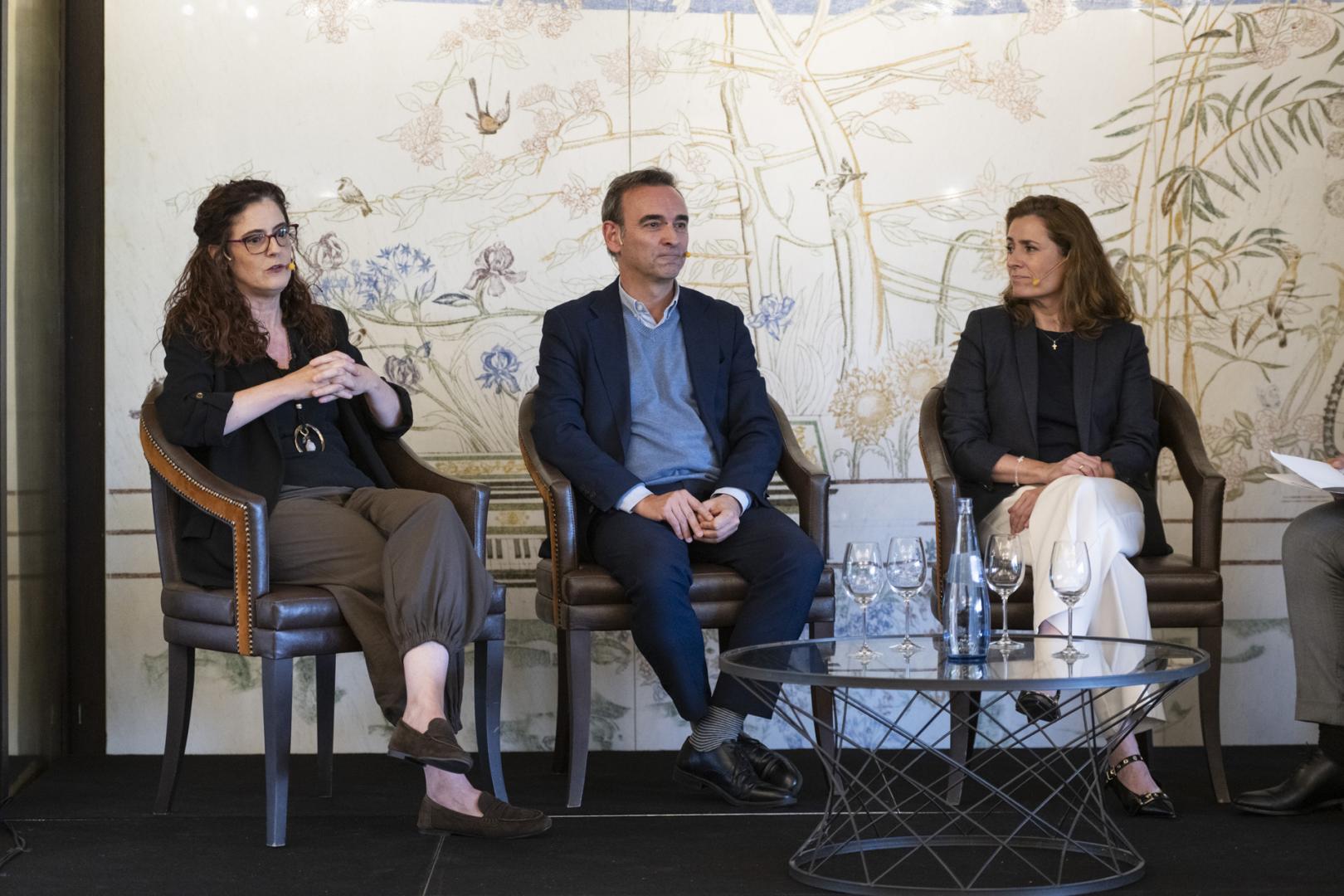 Maite Muruzábal, Santiago Sala y Berta Anaut, los tres presidentes de Nagrifood en la última década