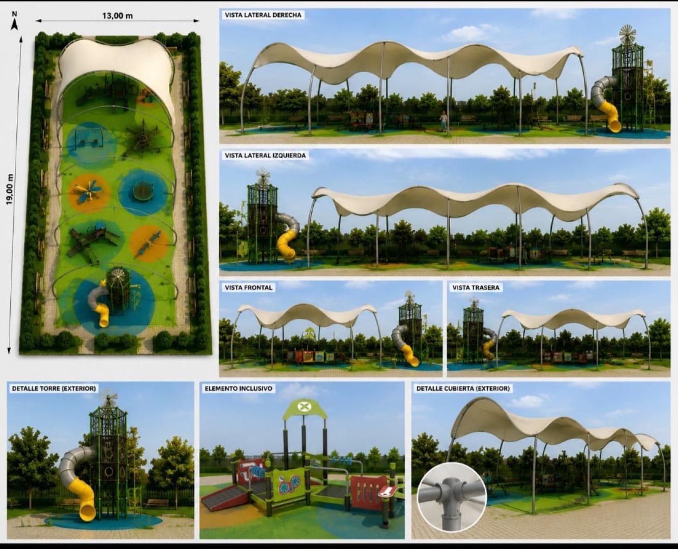 Recreación del parque infantil que iba a construirse en la calle Teobaldo II de Estella.