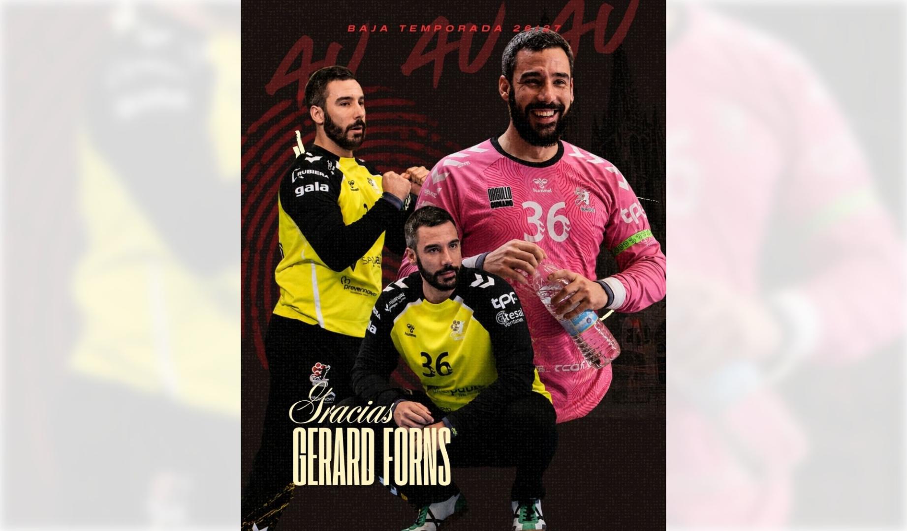 El Burgos anunció recientemente la baja de Gerard Forns con esta imagen