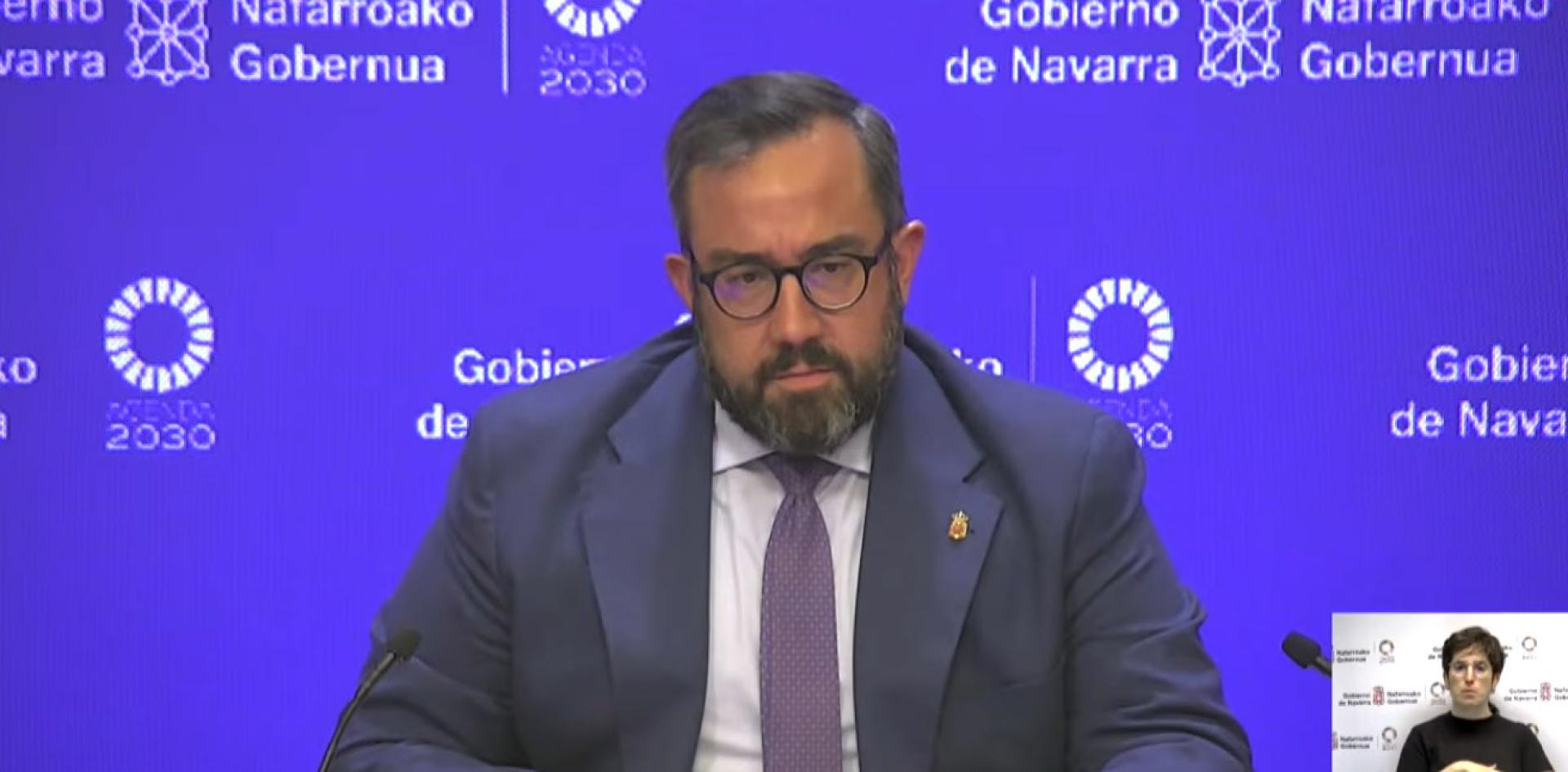 Javier Remírez, durante la rueda de prensa