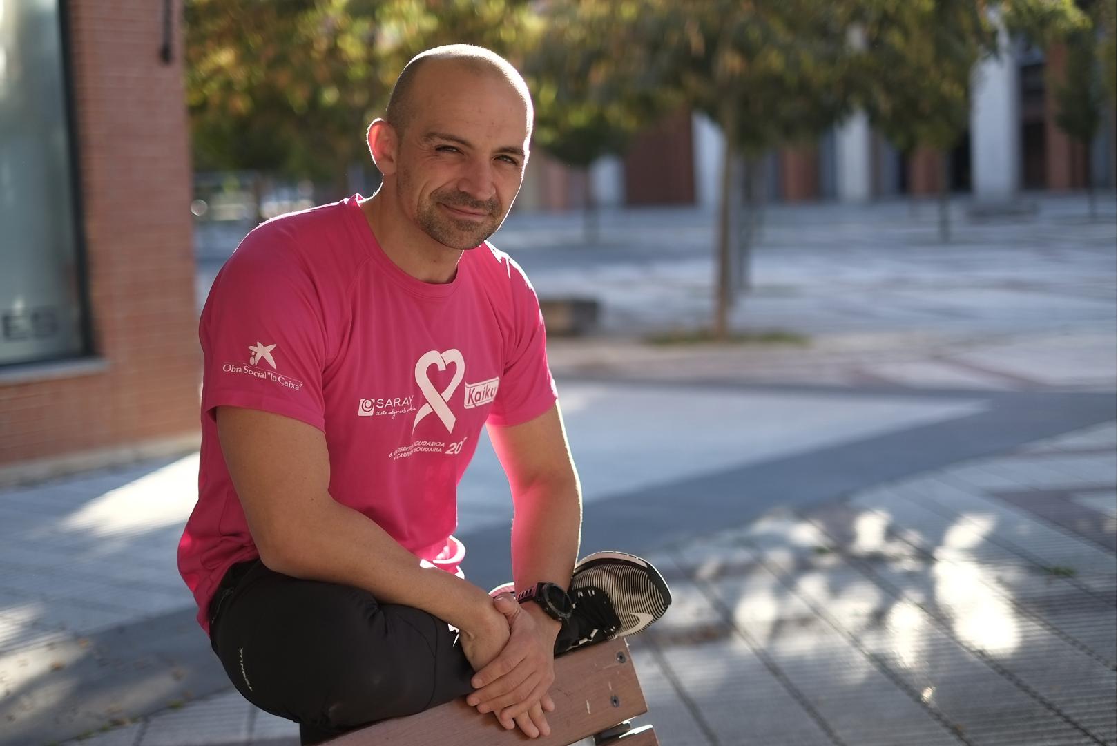 Miguel Crespo Obanos, preparador físico y promotor de la carrera solidaria.
