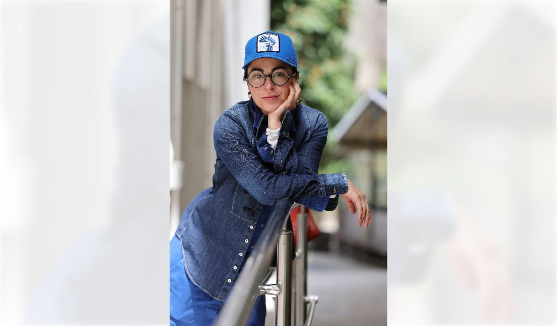 Natalia Moreno, el viernes 5 de junio en Pamplona, poco antes de la presentación de su libro