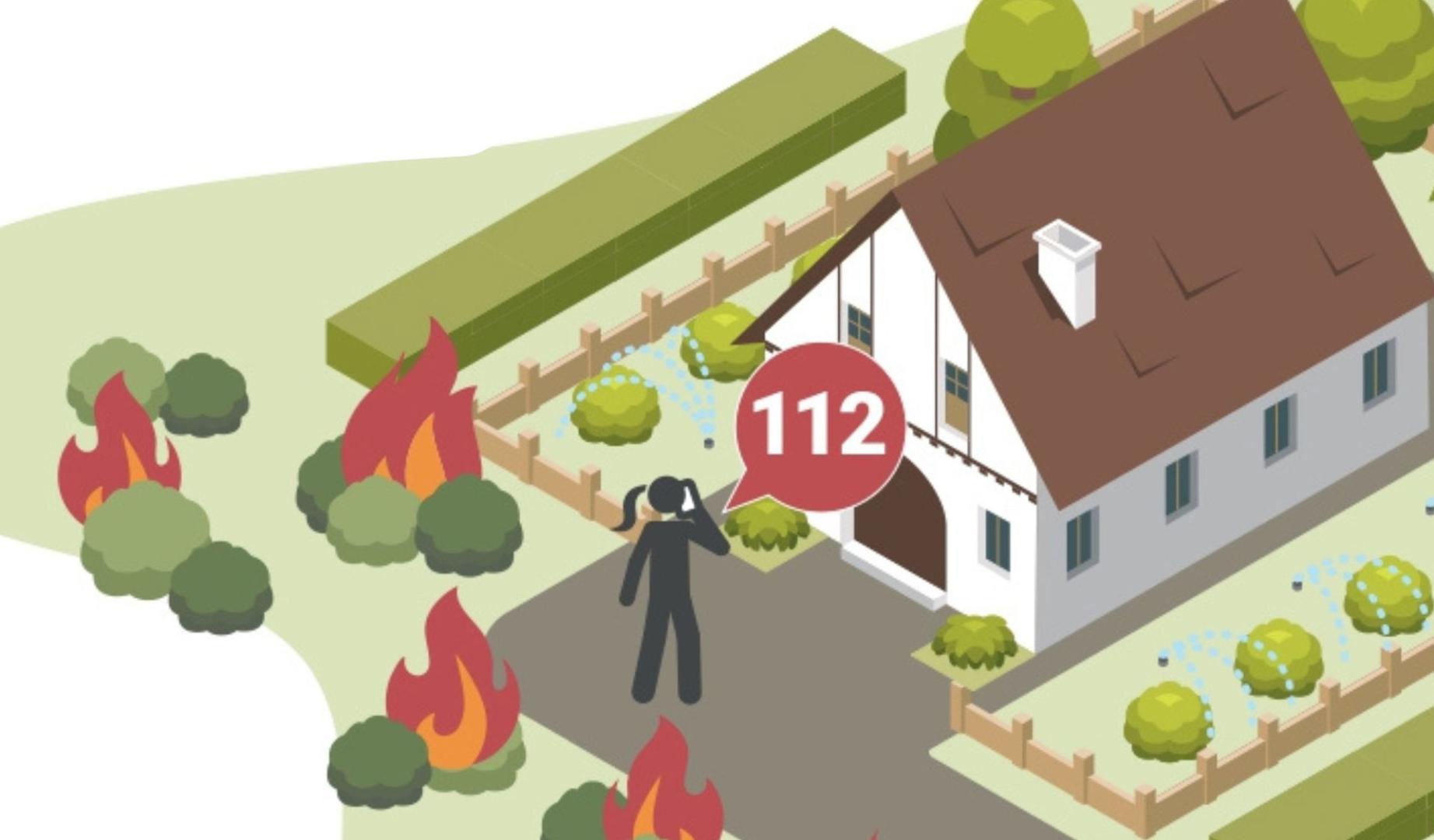 Imagen de la campaña que 112 SOS Navarra ha publicado para la prevención de incendios este verano