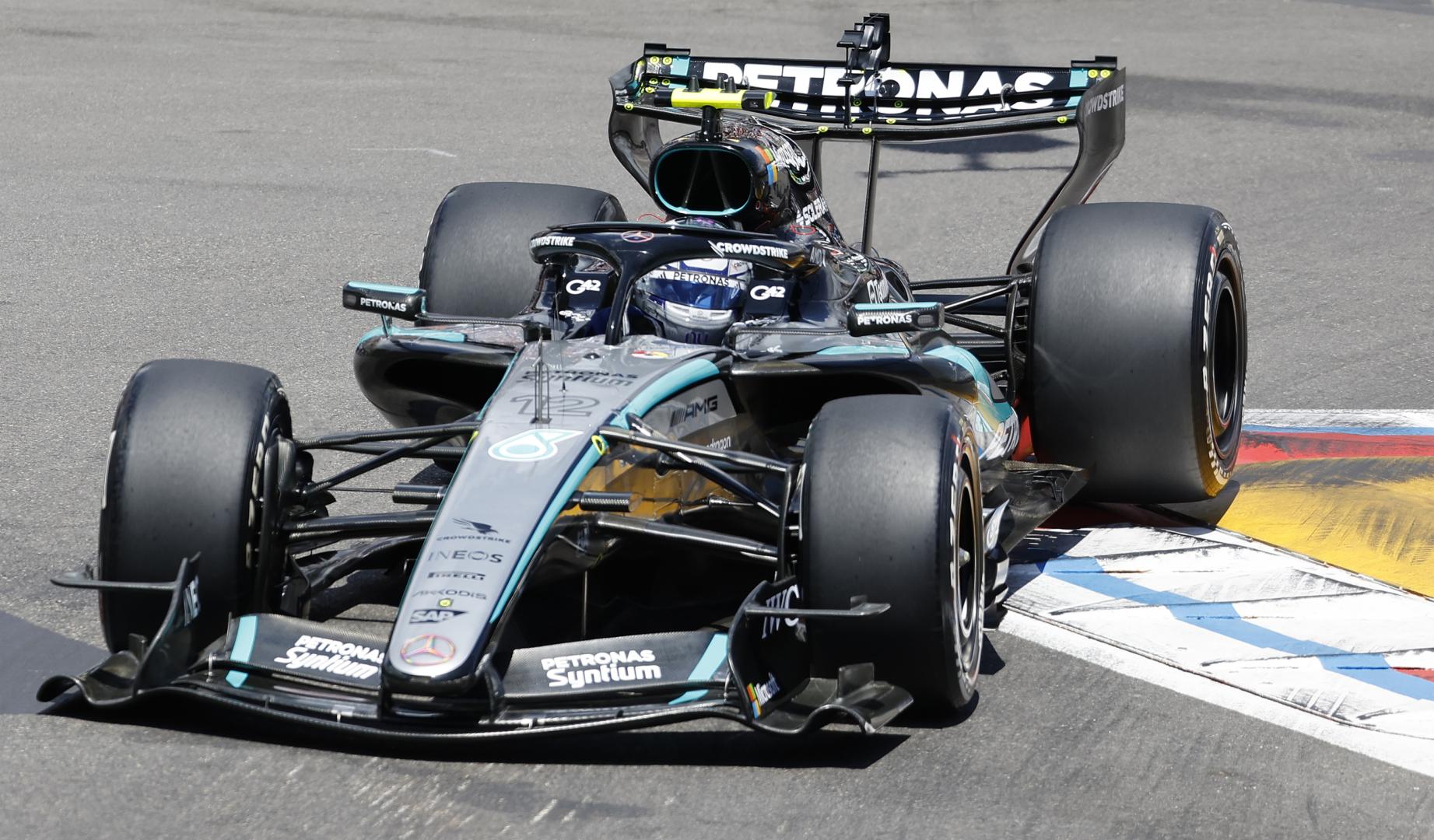 Andrea Kimi Antonelli durante la tercera sesión de entrenamientos libres del GP de Mónaco