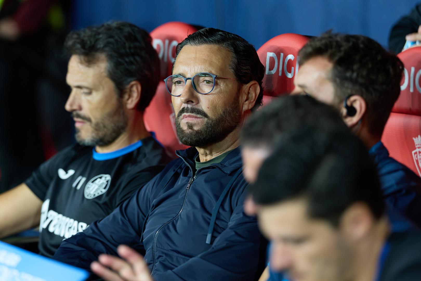 José Bordalas, en su última visita a El Sadar como entrenador del Getafe