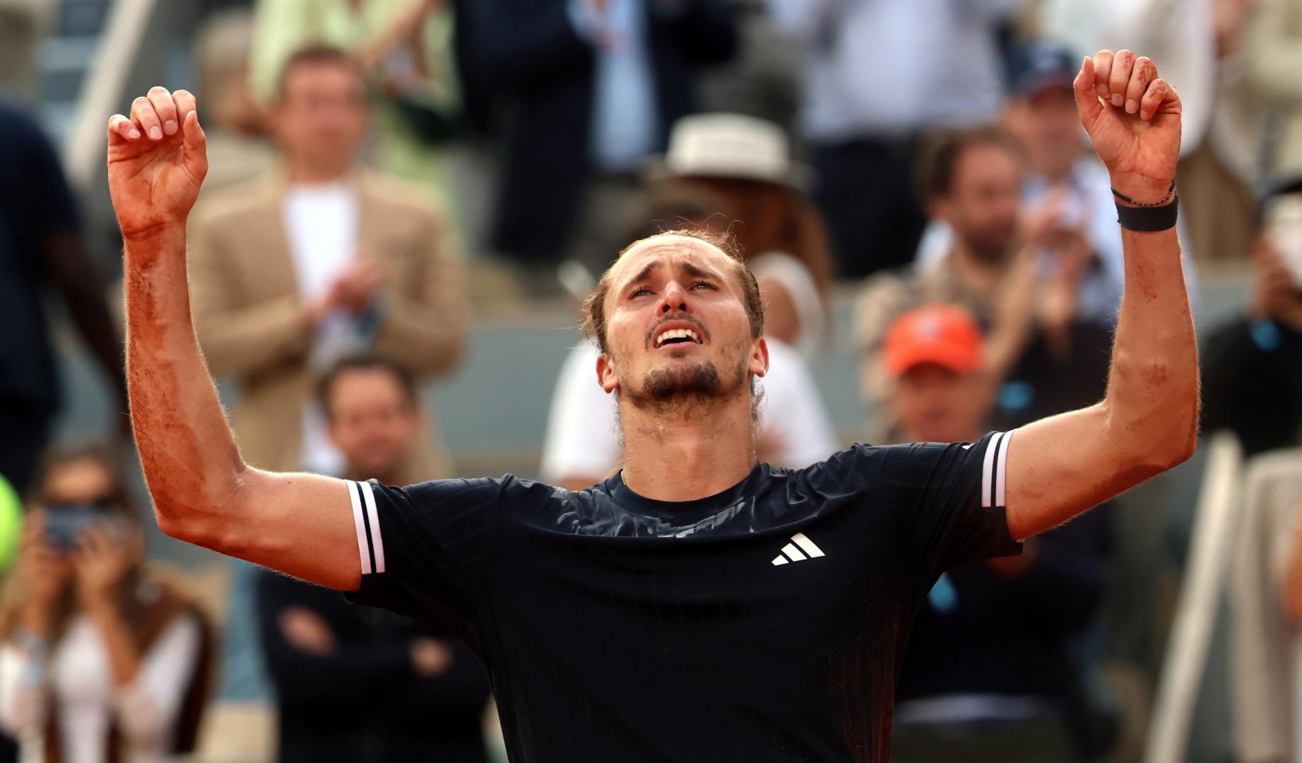 Alexander Zverev celebra emocionado su primer título de Grand Slam