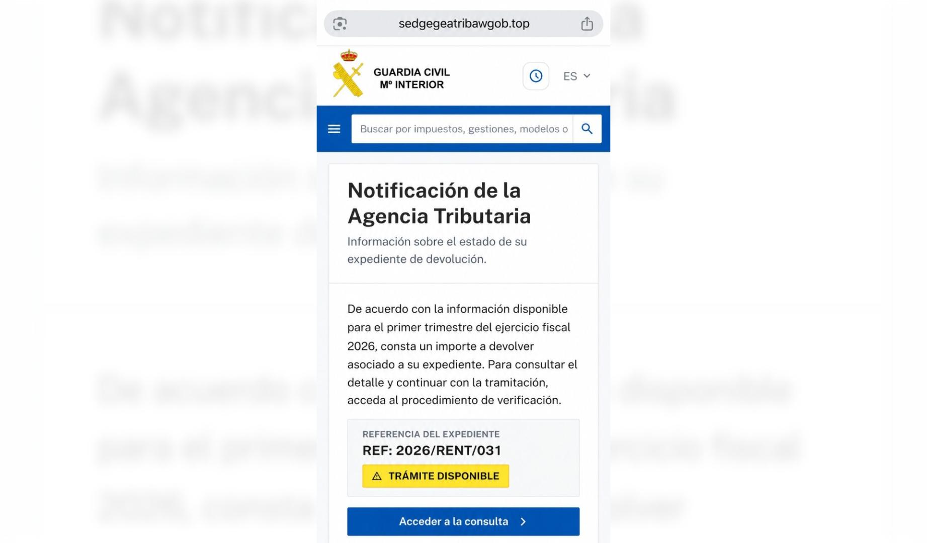 Guardia Civil alerta de una campaña de SMS fraudulentos que suplantan a la Agencia Tributaria en plena campaña de la Renta