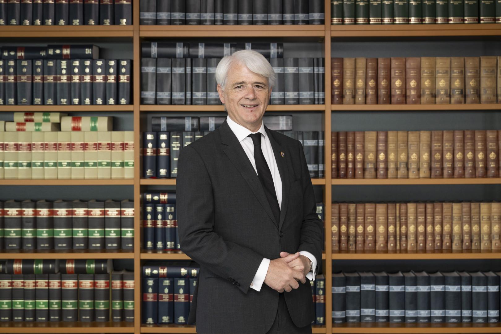 Salvador González Martín, en la sede del Colegio de Abogados de Pamplona