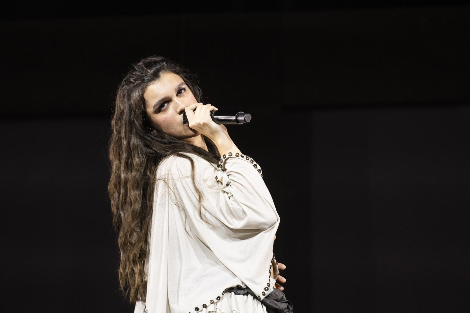 Amaia Romero, en su concierto en el Navarra Arena el pasado 3 de enero, inicio de su gira Arenas