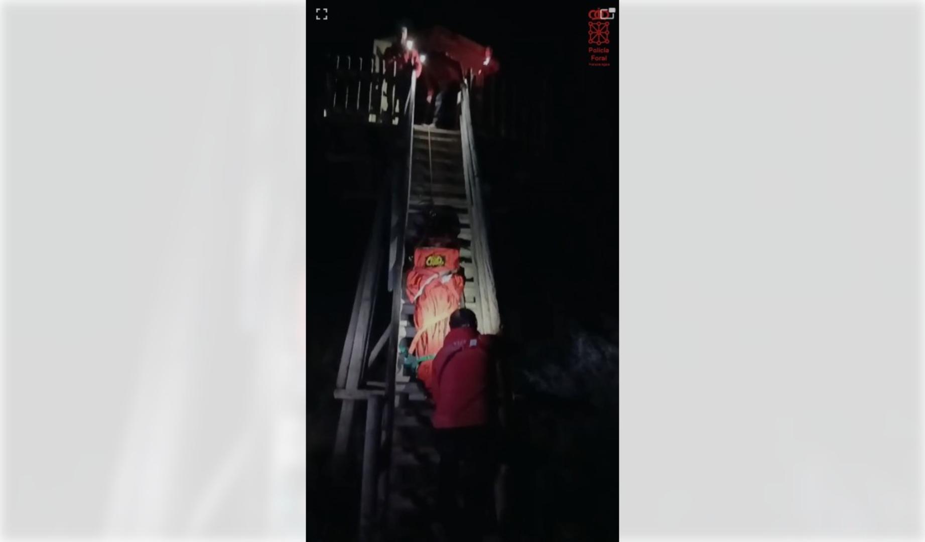 Vídeo del rescate de un hombre de 59 años de una atalaya en Cintruénigo