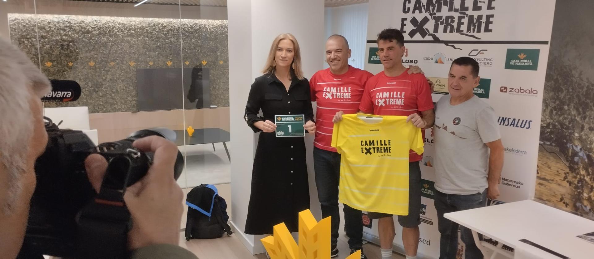 Carmen Díaz de Rada, Gorka Bueno, Luisfer Ansó y Martín Montañés, en la presentación oficial de la XX Camille eXtreme este miércoles 10 de junio