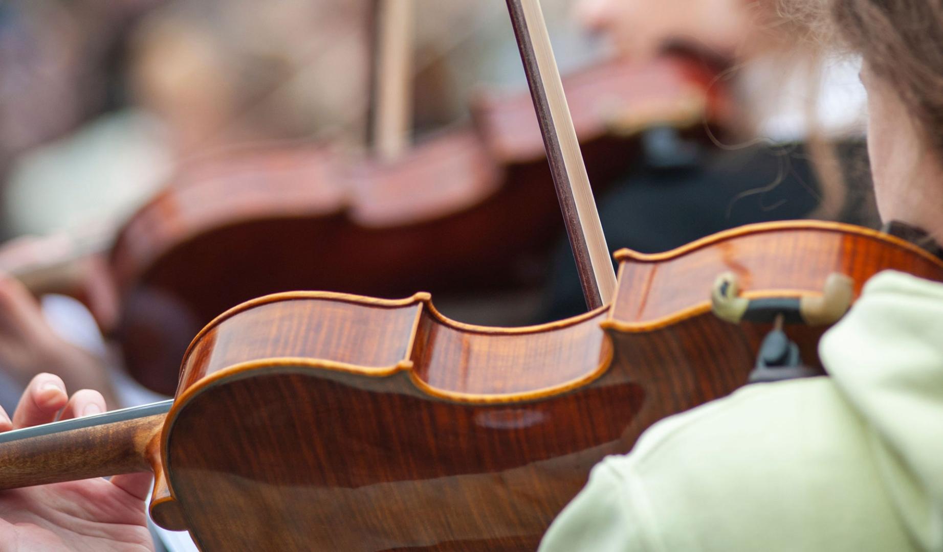 Imagen de una alumna de violin