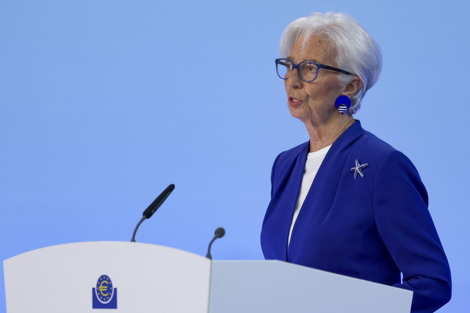 Christine Lagarde, presidenta del Banco Central Europeo, este jueves