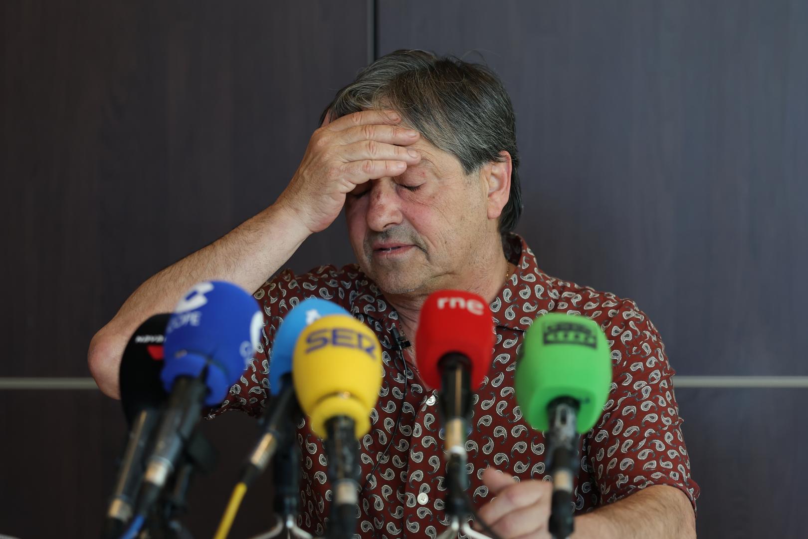 Tatono Arregui, presidente del C.D. Xota, durante la comparecencia de este viernes