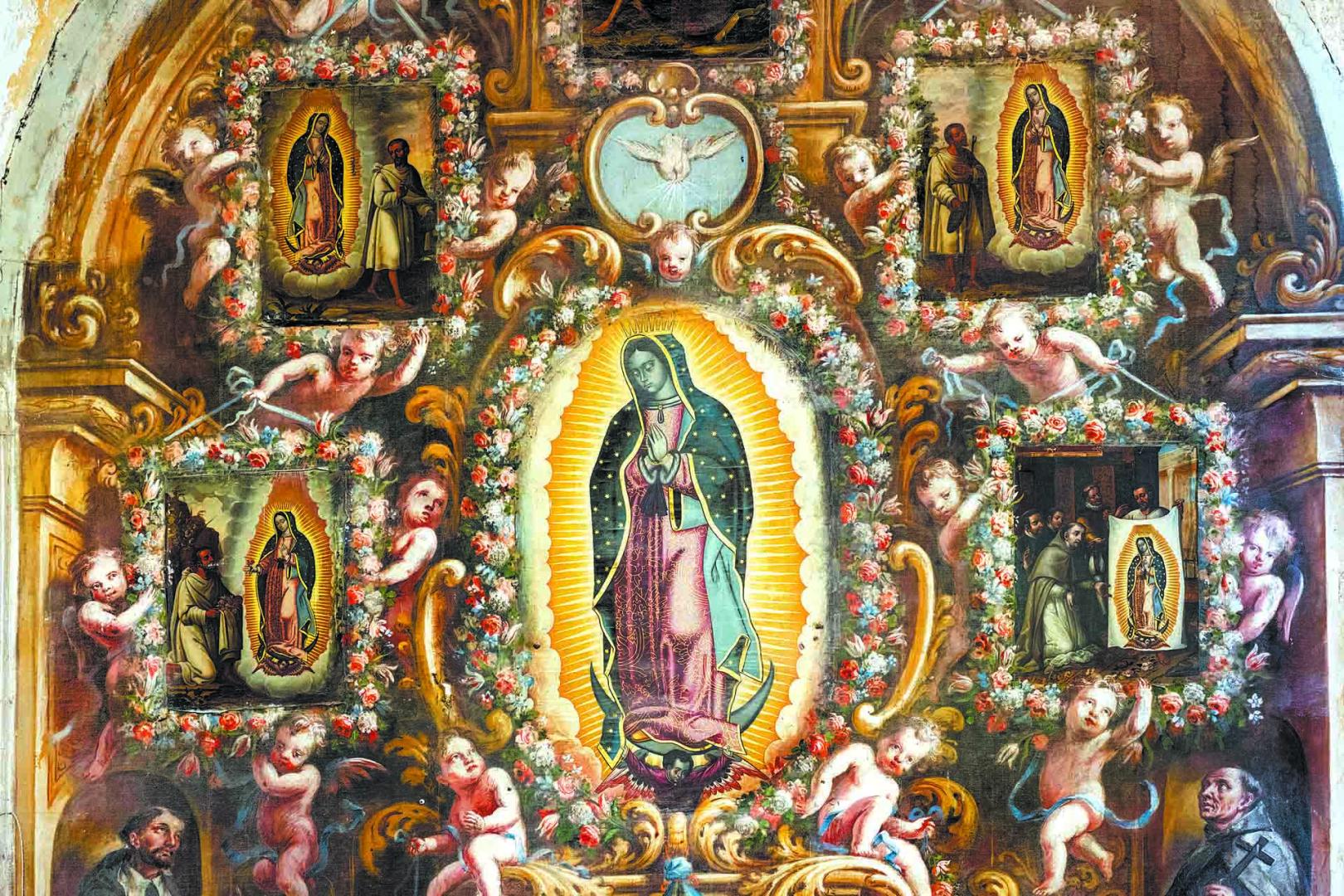 Detalle del retablo de la Virgen de Guadalupe