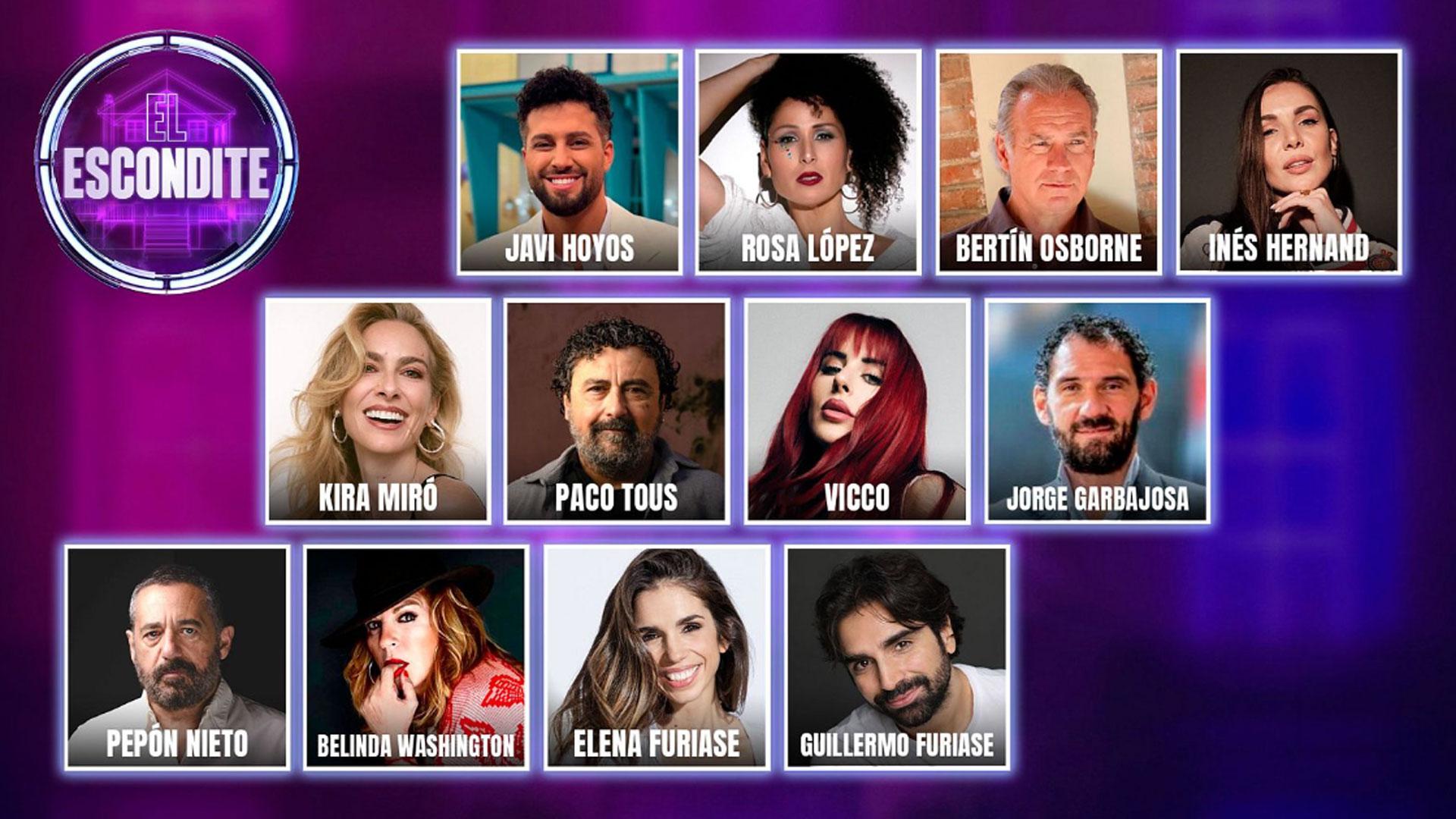 Los primeros doce concursantes confirmados de 'El escondite'