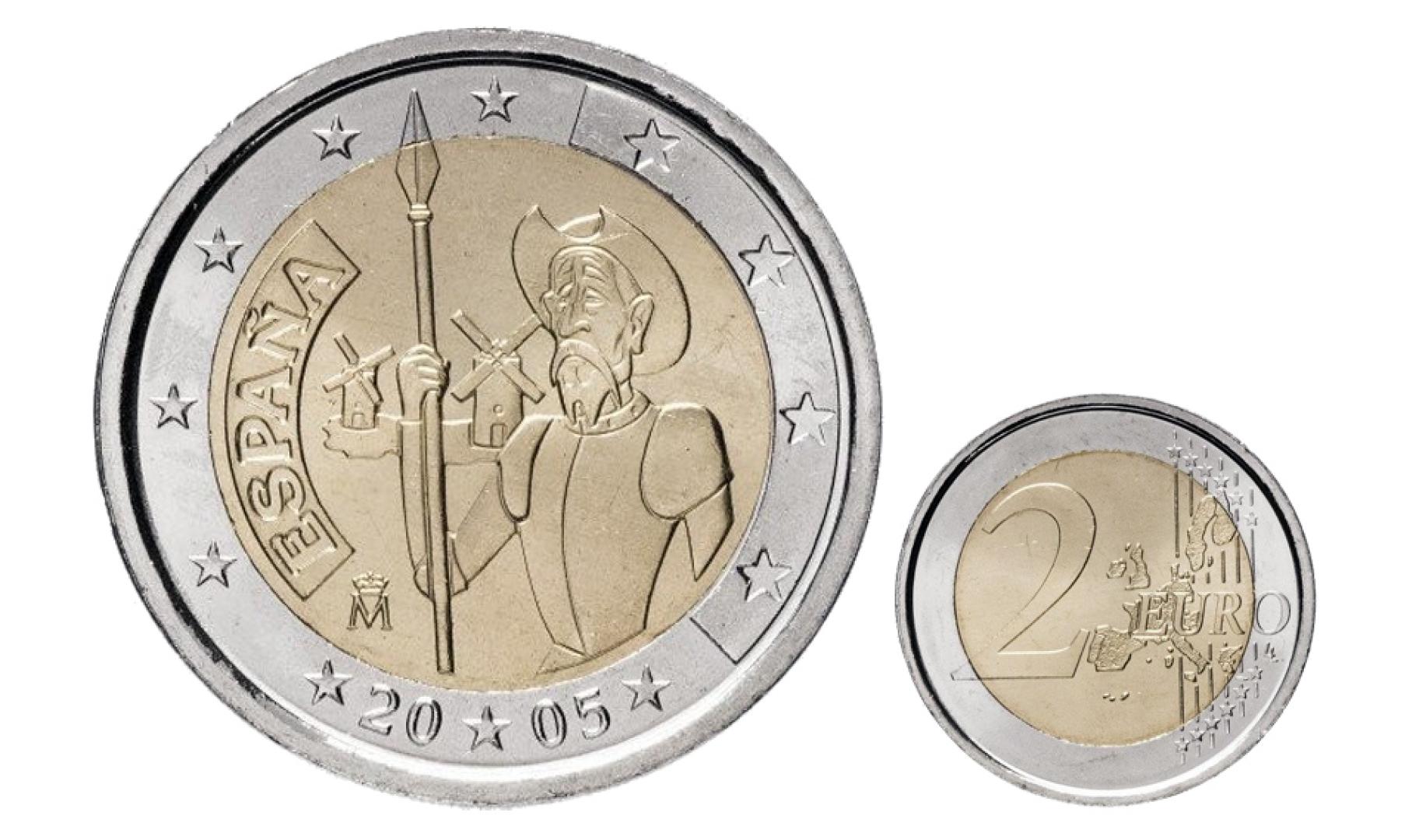 Cara nacional y común de la moneda conmemorativa de España de 2005