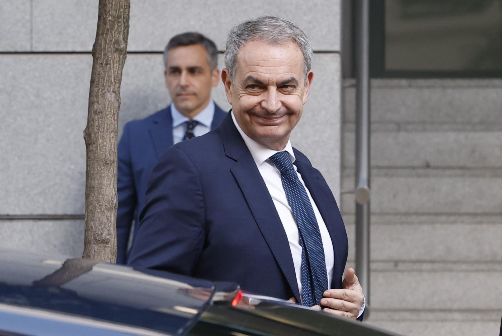 El expresidente del Gobierno, José Luis Rodríguez Zapatero, llega a la Audiencia Nacional.