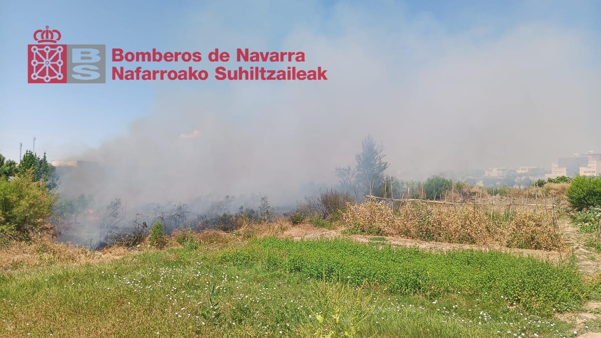 Intervención de lo Bomberos de Navarra