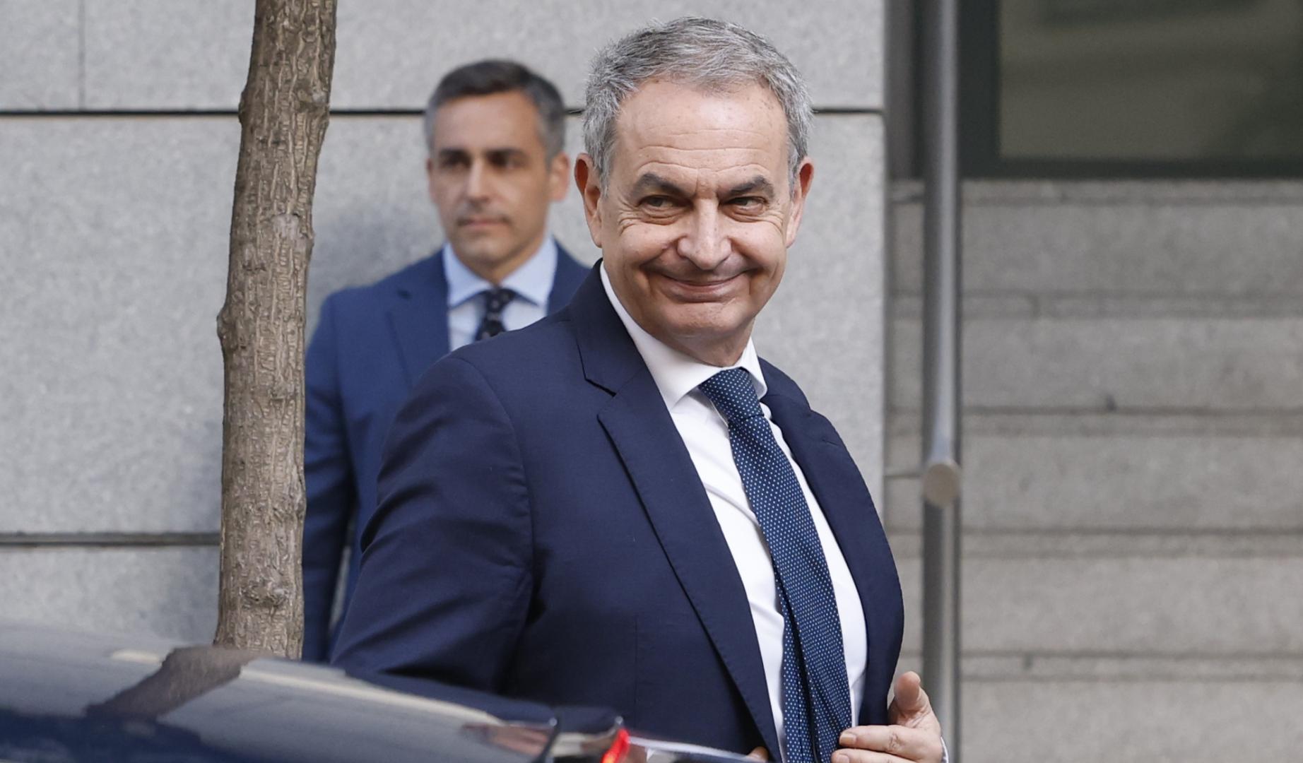 El expresidente del Gobierno, José Luis Rodríguez Zapatero, a su llegada el miércoles a la Audiencia Nacional