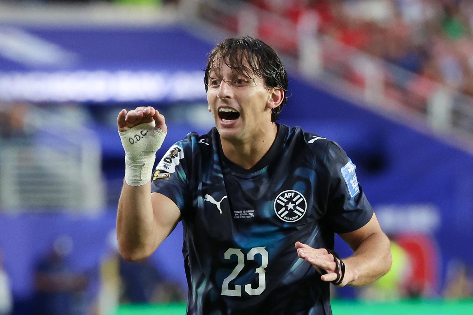 Matías Galarza, autor del gol de Paraguay