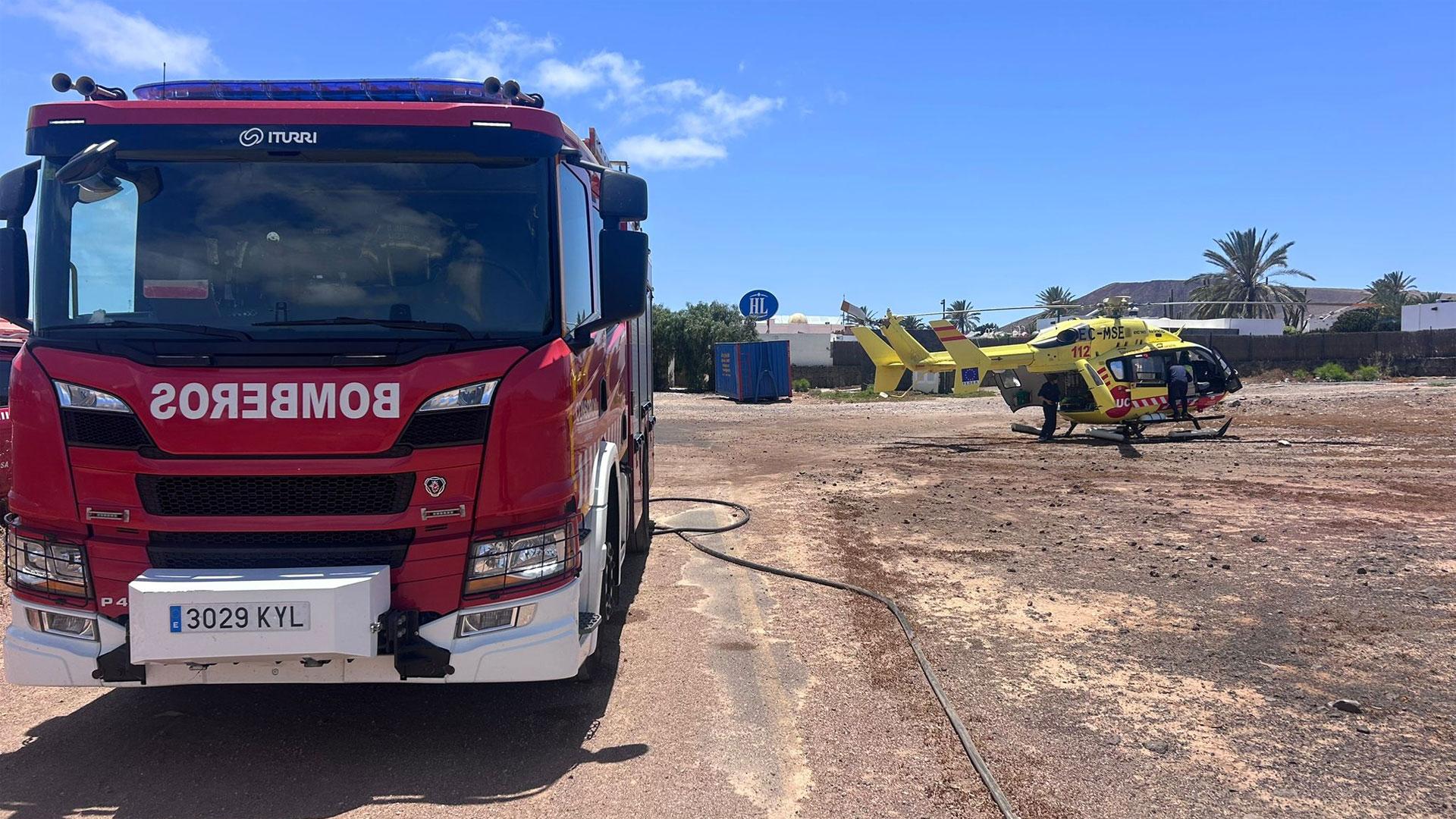 Helicóptero medicalizado de los Bomberos de Lanzarote