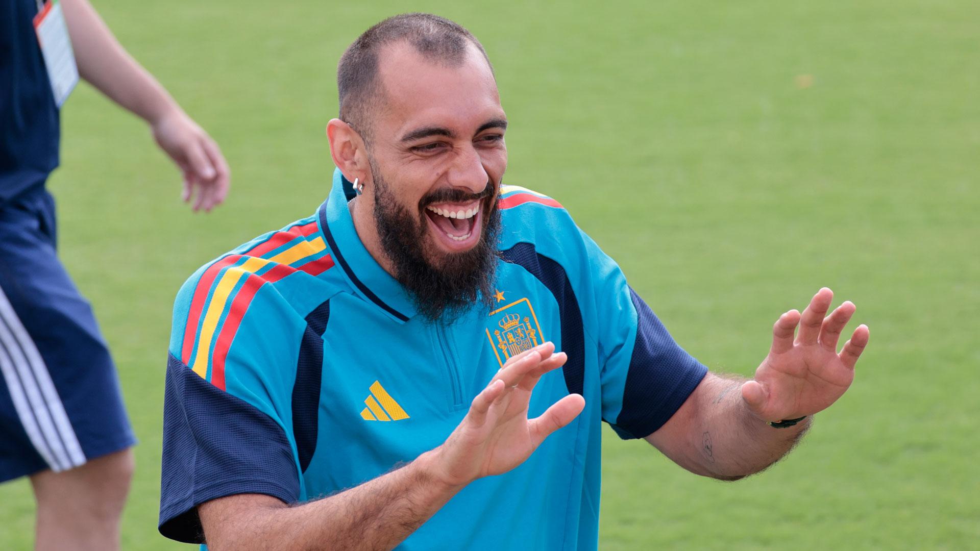 El delantero de la selección española Borja Iglesias este sábado en Atlanta durante el entrenamiento del equipo
