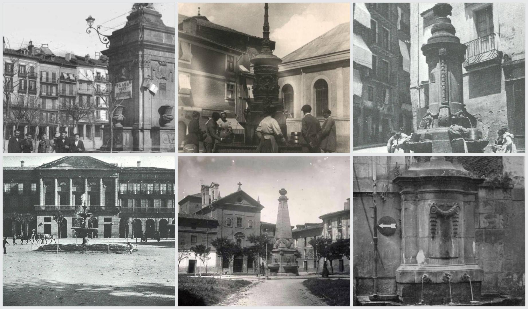 Varias de las fuentes clave en la historia de Pamplona