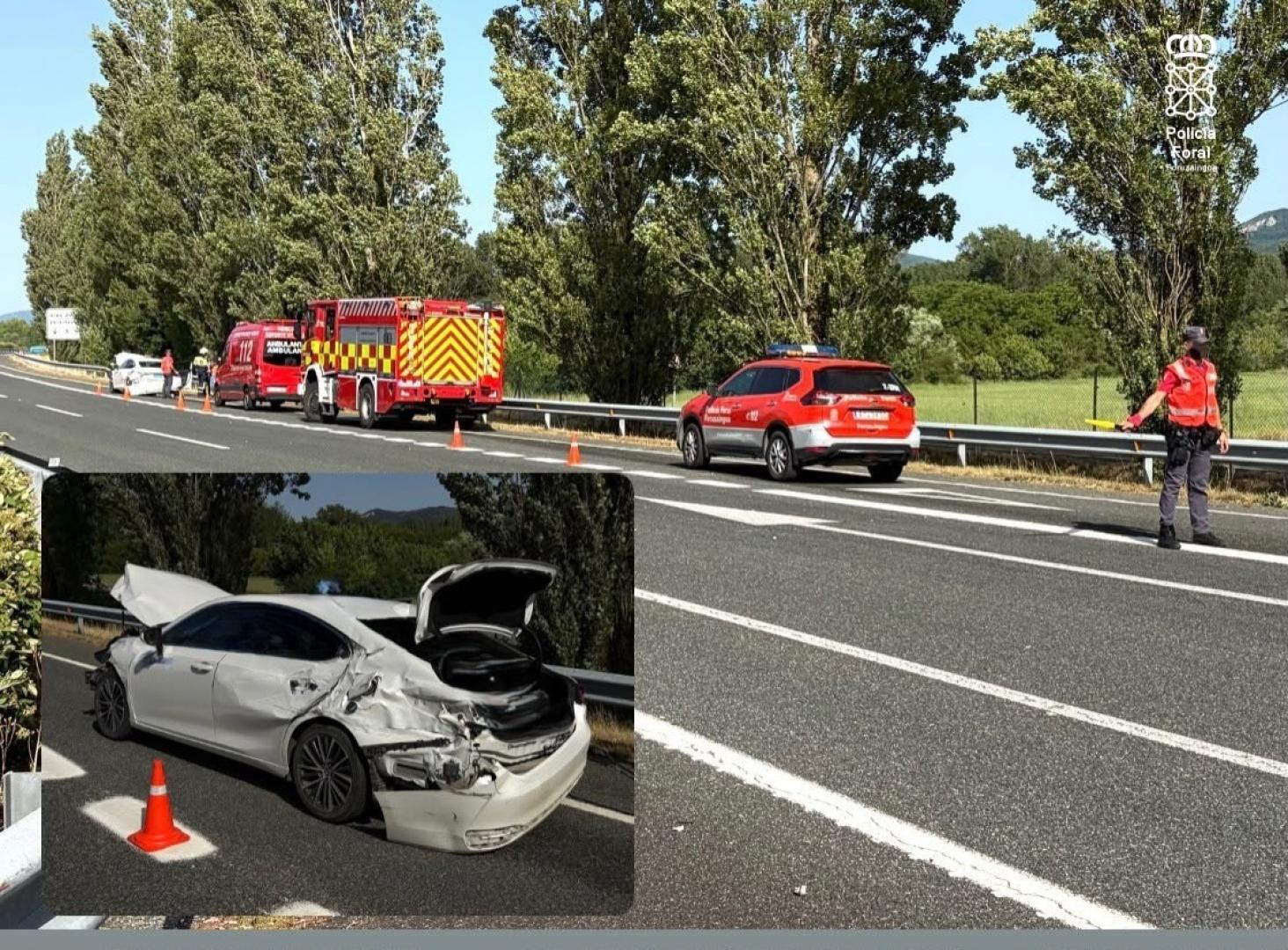 Detalle del accidente en Arruazu