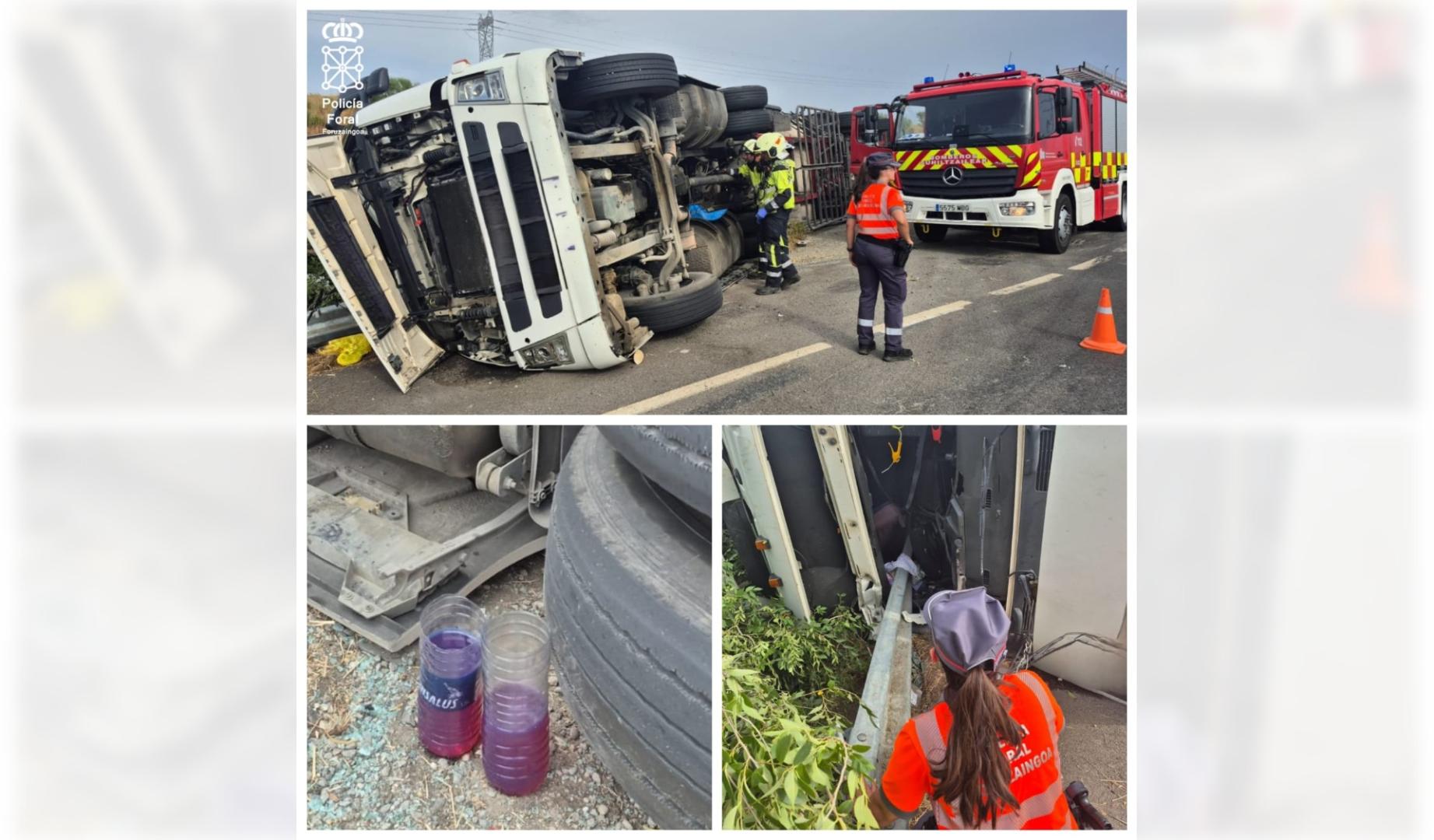 Detalle del accidente vial de Valtierra