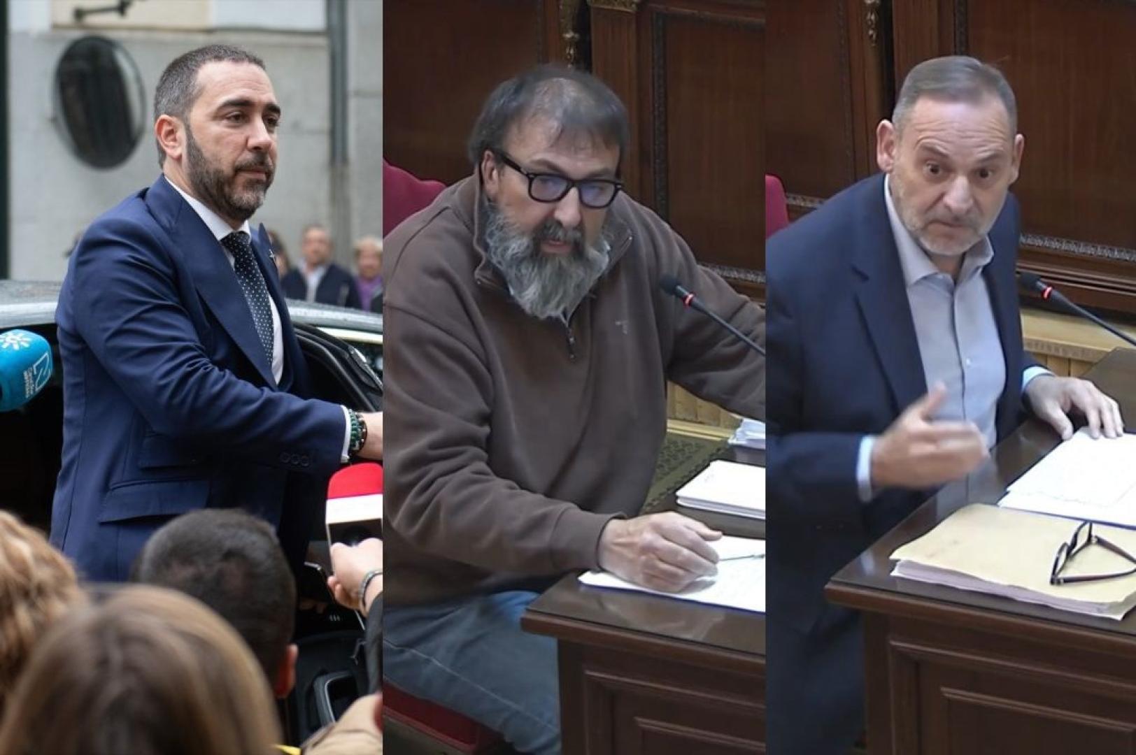El empresario Víctor Aldama, el exasesor Koldo García y el exministro José Luis Ábalos (de izquierda a derecha de la imagen.