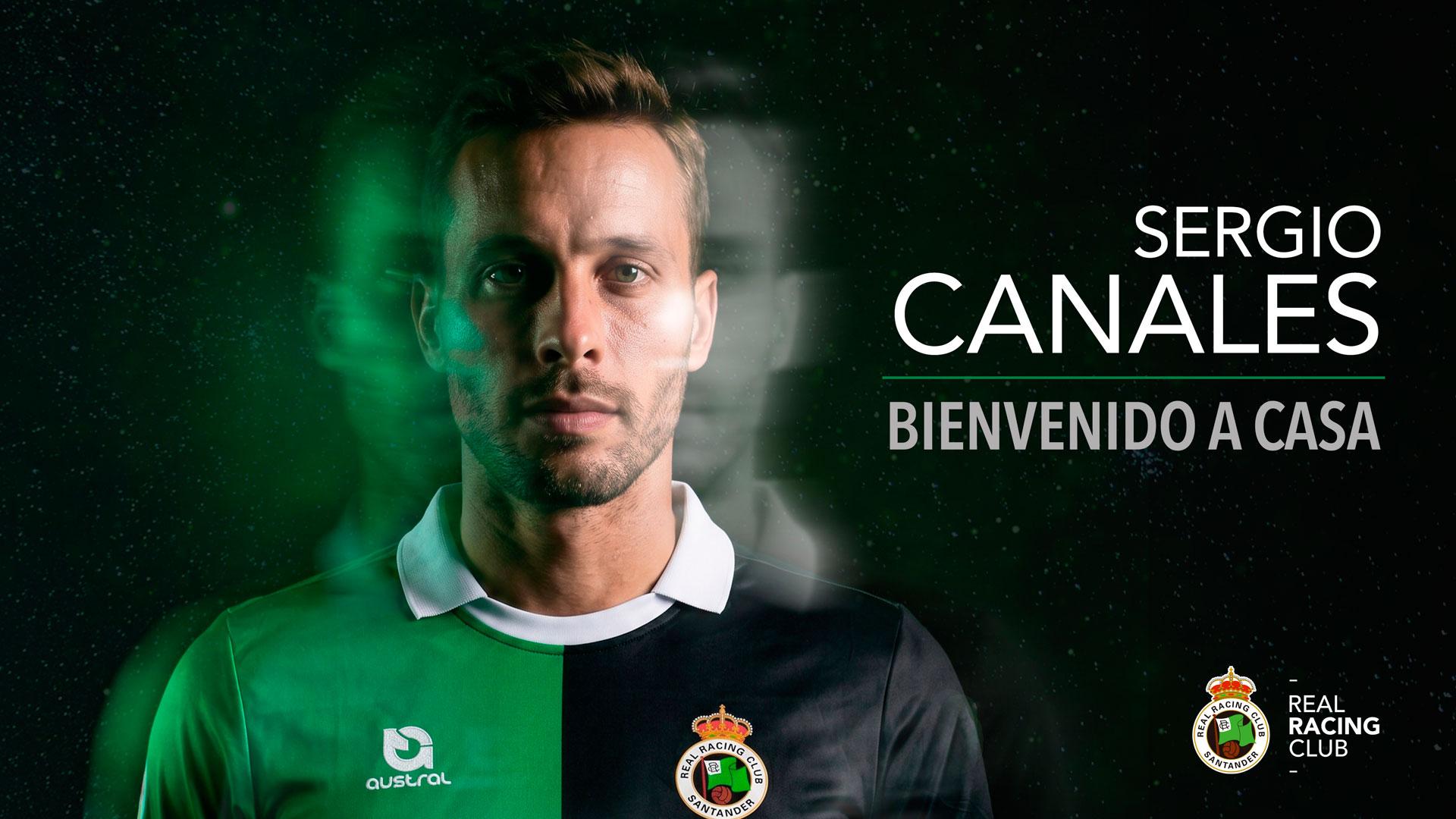 Imagen con la que el Racing de Santander ha anunciado el fichaje de Sergio Canales