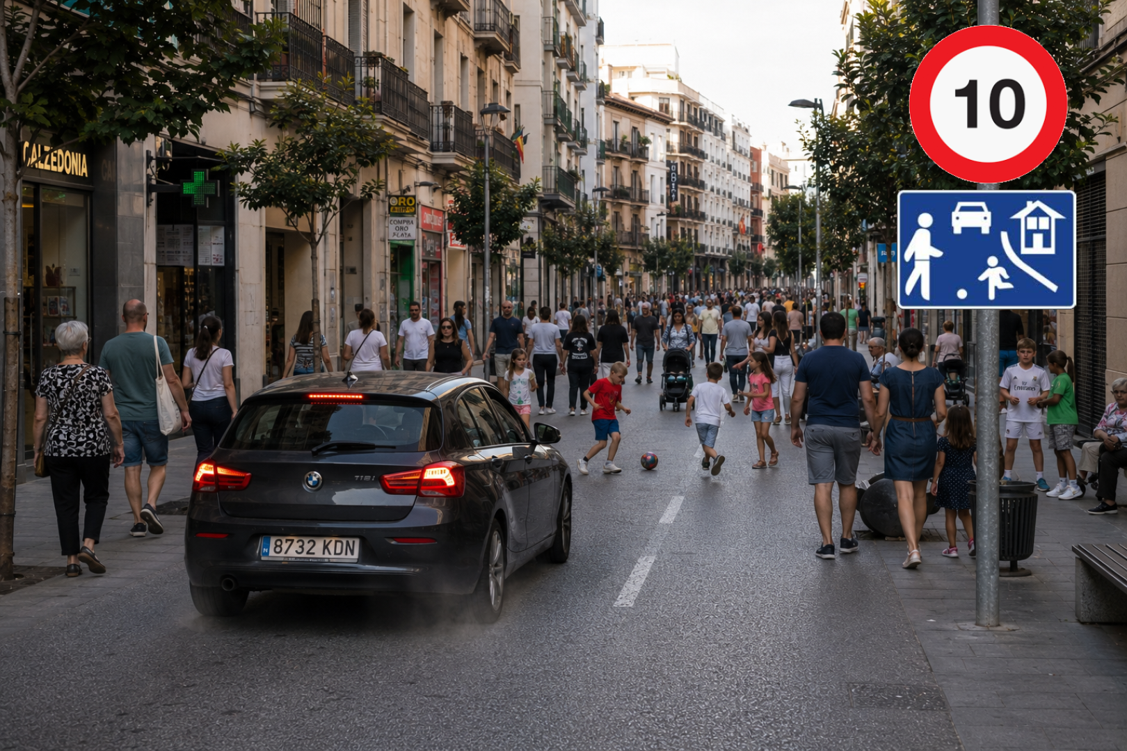 Las zonas de estancia y juego son cada vez más comunes en las calles de ciudades y pueblos de Navarra
