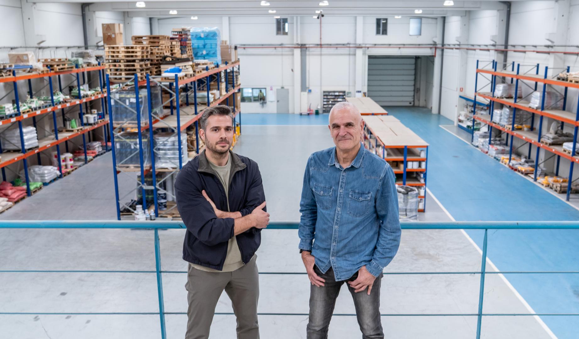 Iñaki Taínta y Josu Subiés en la sede de Doepa