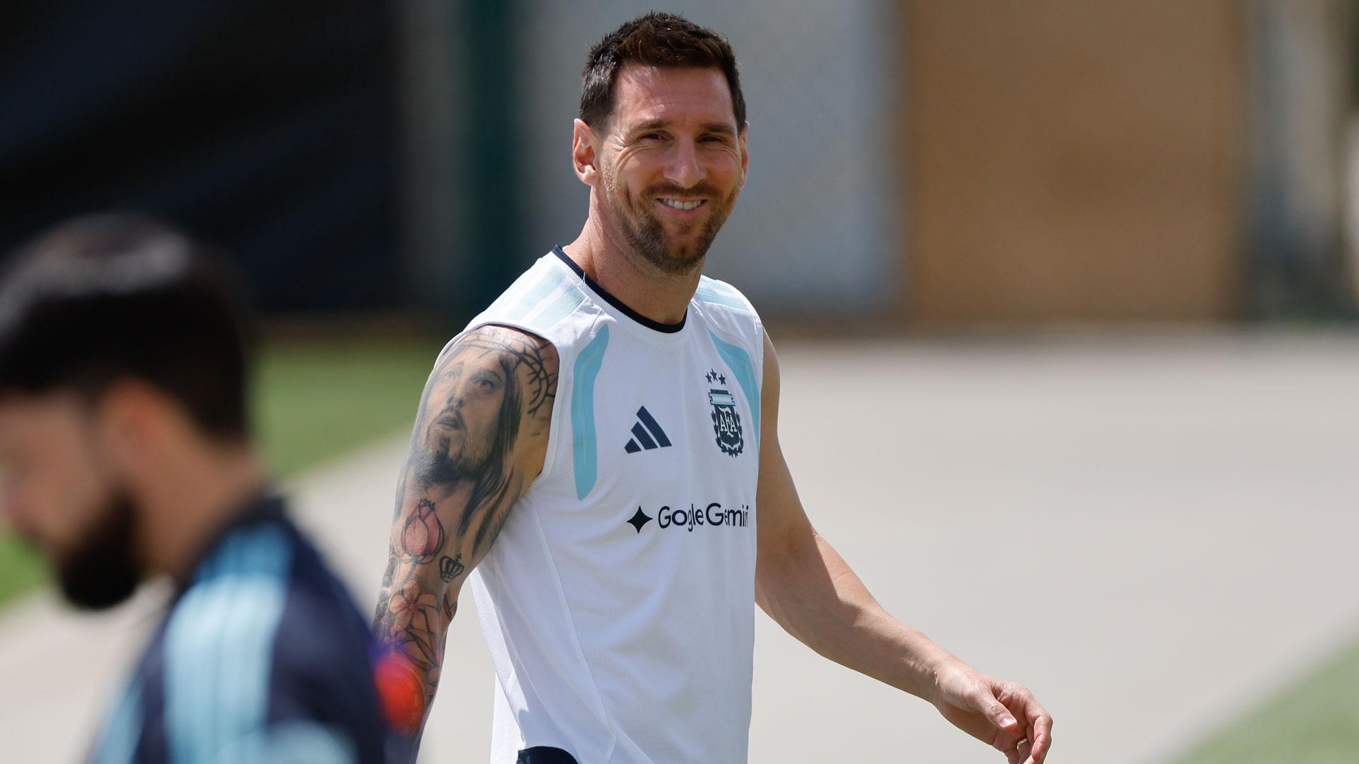 El delantero argentino Lionel Messi durante un entrenamiento de la selección de Argentina en el Mundial 2026