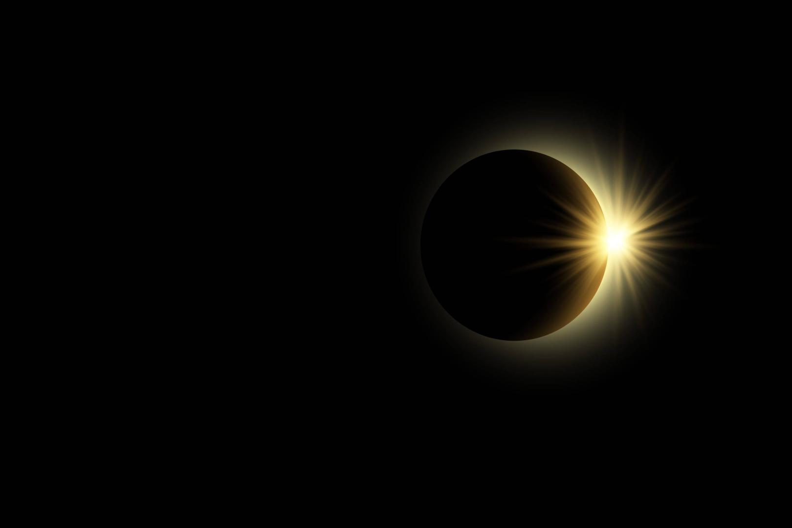 Imagen de un eclipse de sol