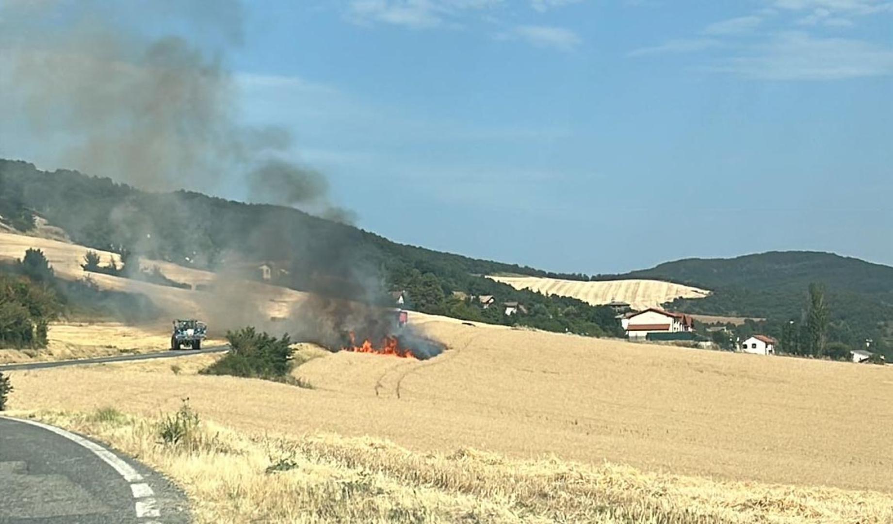 Comienzo del fuego en el norte de San Cristóbal.