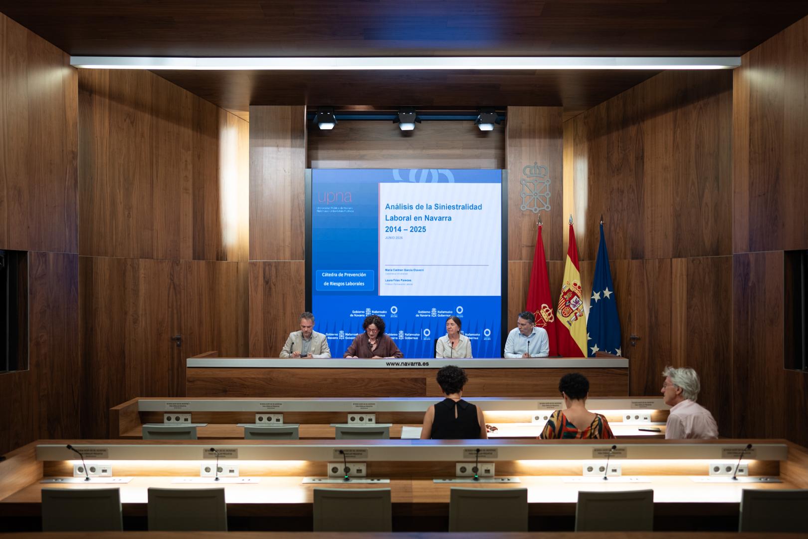 De izquierda a derecha, Iñaki Mendióroz, Carmen Maeztu, Carmen García Olaverri e Ignacio Aguado