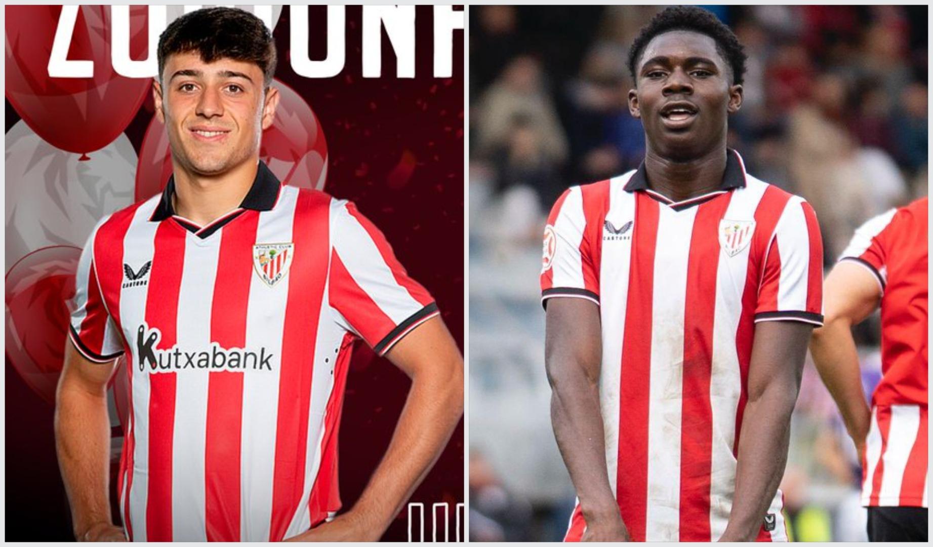 Los navarros canteranos del Athletic Club Iker Monreal y Elijah Gift